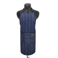 Summer Stripe Cotton Linen Halter Neck Apron for Home, Cooking, Baking, and Catering