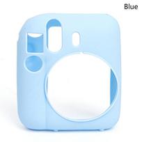 For Fujifilm Instax Mini12 Camera Silicone Case Shell Protective Cover Soft Solid Color Scratch-Proof For Instant Mini 12 Case mėlyna