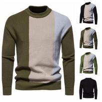 Hot Sale, Trendy Fashion Crew Neck Loose Sweater Knitted Sweater, Bottom Sweater Thread Men M juoda