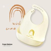 Waterproof Silicone Baby Bib - Infant & Children's Drool and Eating Bib beige