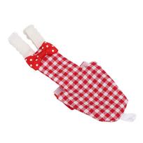Bird Diaper Adjustable Red Grid Pattern Parrots Pilot Suit for Macaw Budgies Parakeet S