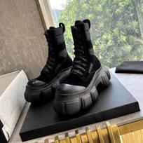 NEW Shoes Lace Up Boots Round Toe Flat Heel Luxury Designer Boots-Women Ladies Autumn Winter 2025 Ankle Boots 35 juoda