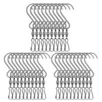 2025 Trend 30 Piece Spinner Clip Hooks Silver Stainless Steel For Hanging Wind Spinner Wind Chime Crystal Twister sidabras