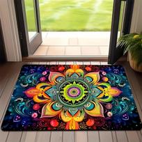 Bright Flower Recycling Carpet Doormat Soft Floor Mat Living Room Carpet Bedroom Carpet Welcome Mat Outdoor Carpet Home D 40X60CM (1.3X2FT