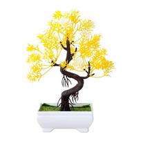 Realistic Faux Bonsais For Indoor Decoration Ideal For City Dwellers And Those Without Maintenance Experience geltona