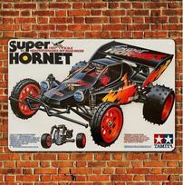 Metal Poster Vintage Rc Car Tin Sign Plaque Tamiya Super Hornet Buggy Boxart  -aluminum 20x30cm（7.8x11.8inch）