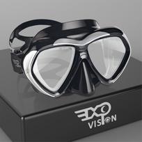 EXP VISION-Scuba Diving Mask for Adults Anti-fog Dive Mask Anti-Leak Tempered Glass Swim Goggles with Nose Cover Snorkeling raudona