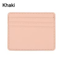 Travel Wallet Case Coin Pouch Case Bag Leather ID Card Holders Card Package Business Card Wallet Money Pocket chaki