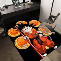 1 vnt. Dragon Ball Z, Goku kilimas neslystantis poliesterio grindų kilimėlis biurui, miegamajam 60cm by 90cm