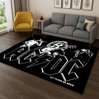 3D ACDC Rock Band Catoon Carpet Rug for Bedroom Living Room Sofa Playroom Doormat Home Decor,Kid Game Area Rug Non-slip Gift 40x60cm