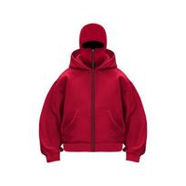 Unisex Balaklava Šiltas Laisvas Džemperis su Gobtuvu Užsegamas Kasdienis Švarkas su Veido Kauke Rudeniui Žiemai Lauko Sportui Gatvės Drabužiai XXL