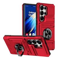 Dėklas Samsung S26 S25 S24 S23 Ultra Plus FE A57 15 56 Magnetinis Besisukantis Žiedas Stovas Atsparus Smūgiams Piniginė SAM S26 Ultra