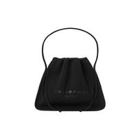 Alexander Wang Ryan brand logo printed drawstring closure knitted polyester handbag large female black One Size-Basic Set (Bag+Dust Bag) juoda