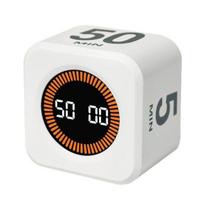 Skaitmeninis kubo Pomodoro laikmatis Vizualus mokymosi fitneso atgalinis skaičiavimas Produktyvumo laikmatis su automatinio apvertimo technologija Tylus veikimas Vibracija ir reguliuojamas garsas balta