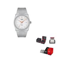 Tissot PRX kvarcinis mechanizmas 100m atsparumas vandeniui Vyriškas laikrodis 40mm Sidabrinis ciferblatas Nerūdijančio plieno korpusas T137.410.11.031.00 Silver Dial