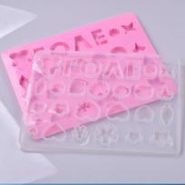 Crystal Epoxy LOVE Silicone Mold for Fondant, Cake Decorations & Lettering Clear Heart Silicone Mold