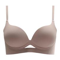 Seamless Hollow Lace Wireless Push-Up Bra for Women - Breathable, Comfortable, One-Piece Design for Small Breasts, Perfect for Summer. 38/85 kava