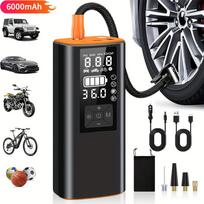 Nešiojamas padangų pripūtimo įrenginys, oro kompresorius, oro pompa su skaitmeniniu slėgio matuokliu, 150 PSI, oro pompa su stipria šviesa automobiliui, motociklui, elektriniam dviračiui
