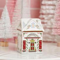 Mini Christmas Gingerbread House Spice Jar Set Holiday Village Festive Kitchen Decor with Countertop Christmas Candle