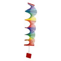 Rainbow 3D Wind Spinner - Colorful Handmade Bamboo Hanging Wind Chimes For Garden Outdoor Indoor Ornament 1Pc Premium