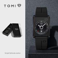 Tomi Temi Square Calendar Fashion Student Watch Tape Watch
