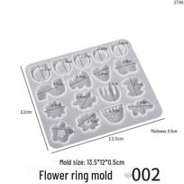Poppy DIY Irregular Crystal Resin Flower Ring Mold