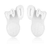 Toe Spreader & Massager: Three-Hole Foot Pad for Hallux Valgus Correction balta