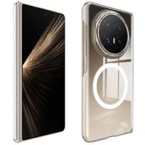 For Honor Magic V6 Case Magnetic Crystal Clear Hard PC Ultra-thin Transparent Anti-yellow Back Cover For HONOR Magic V 6 Honor Magic V6 gray