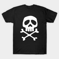 Men Black Print T-shirt Captain Harlock Jolly Roger No-Cut Transfer Paper Print Cotton Tshirt - Men's Summer Cotton Graphic Tee S įvairiaspalvis