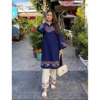 Bollywood Party Wear Ethnic Kurti Palazzo Set Indian Pakistan Top Kurta Cord Set M-38