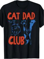 Cat Dad Club Life Is Better with Cats Father'S Day Cat Dad T-Shirt Funny Graphic Tees Perfect Gift Idea for Birthday Holiday Or Everyday Wear S įvairiaspalvis