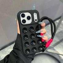 Cute Candy Lanyard Suction Cup Case For For Iphone 17 Air 16 1 Plus 14 13 12 11 Pro Max Wrist Strap Creative Holder Silicone Cover iPhone 11