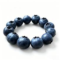 Cute Realistic Blueberry Beaded Bracelet Handmade Fruit Elastic Bangle Quirky Kawaii Jewelry for Women Girls Birthday Party Gift