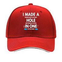 Funny I Made a Hole in One Golf  Vintage Adjustable Dad Hat Suitable for Golf Course Outfits  Ca Sandwich Baseball Cap One Size