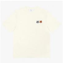 Maison KiTsune Men Double Fox Head PaTch ShorT Sleeve T shirT Om011cfkj7025 P702 OM011CFKJ7025 P702 (XS)