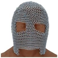 Armory Replicas Chainmail Coif Medieval Hood Steel Butted Riveted Neck Face Armor