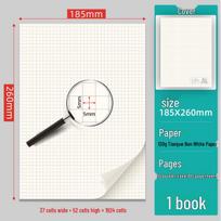 A416K Mind Map 5mm Grid Notebook, 120g Tear-off Paper for Calculation & Drawing.