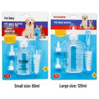 Golden Retriever Dog & Cat Newborn Milk Bottle Set with Nipple for Puppies & Kittens