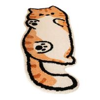 Cute Cat Bath Rug Irregular Animal Shaped Floor 40x120cm D
