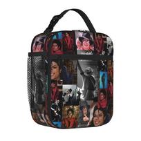Insulated Lunch Tote Bag Michaels King Of Pop Jacksons Y2K Dance Singer Cooler Thermal Lunch Storage Food Box with Handle Office One Size