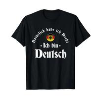 T Shirt with German Text  Ich bin Deutsch I'm Funny Deutschland Wurzel Erbe Comfortable S M