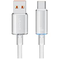 Kabelis USAMS Cloud Series US-SJ658 6A USB-A į USB-C 1.2m baltos spalvos