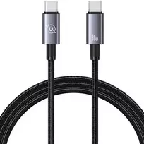 USAMS Kabelis USB-C į USB-C 60W 1.2m greito įkrovimo plienas/tamsus SJ661USB01 (US-SJ661)