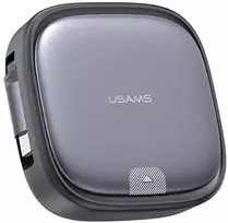 USAMS 3in1 ištraukiamas laidas su dėžute, MicroUSB/USB-C/Lightning, 60W, plienas/tamsus, SJ650USB01