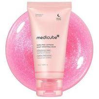 MEDICUBE PDRN Pink Caffeine Night Wrapping Peel Off Mask naktinė kaukė veido odai su PDRN ir kofeinu 75ml