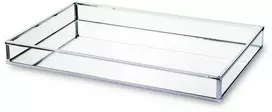 Art-Pol Padėklas metalas/stiklas, stačiakampis, sidabrinis, 29x18x3(A) cm