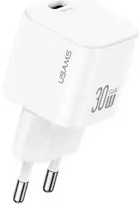 Wall Charger USAMS JO Series CC262 30W USB-C + 1m USB-C/Lightning Cable Baltas