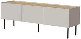 Laikiklis Cama Meble Cama FELLINI TV spintelė 150x40x52 kašmyro + alyvuotas ąžuolo stalviršis