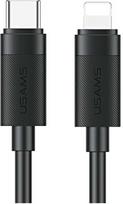 Kabelis USAMS U94 30W USB-C į Lightning 1m juodos spalvos