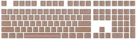 Klaviatūros dangtelis Royal Kludge Pudding PBT Keycaps 104 pcs Coffee PBT ISO, ruda sp.